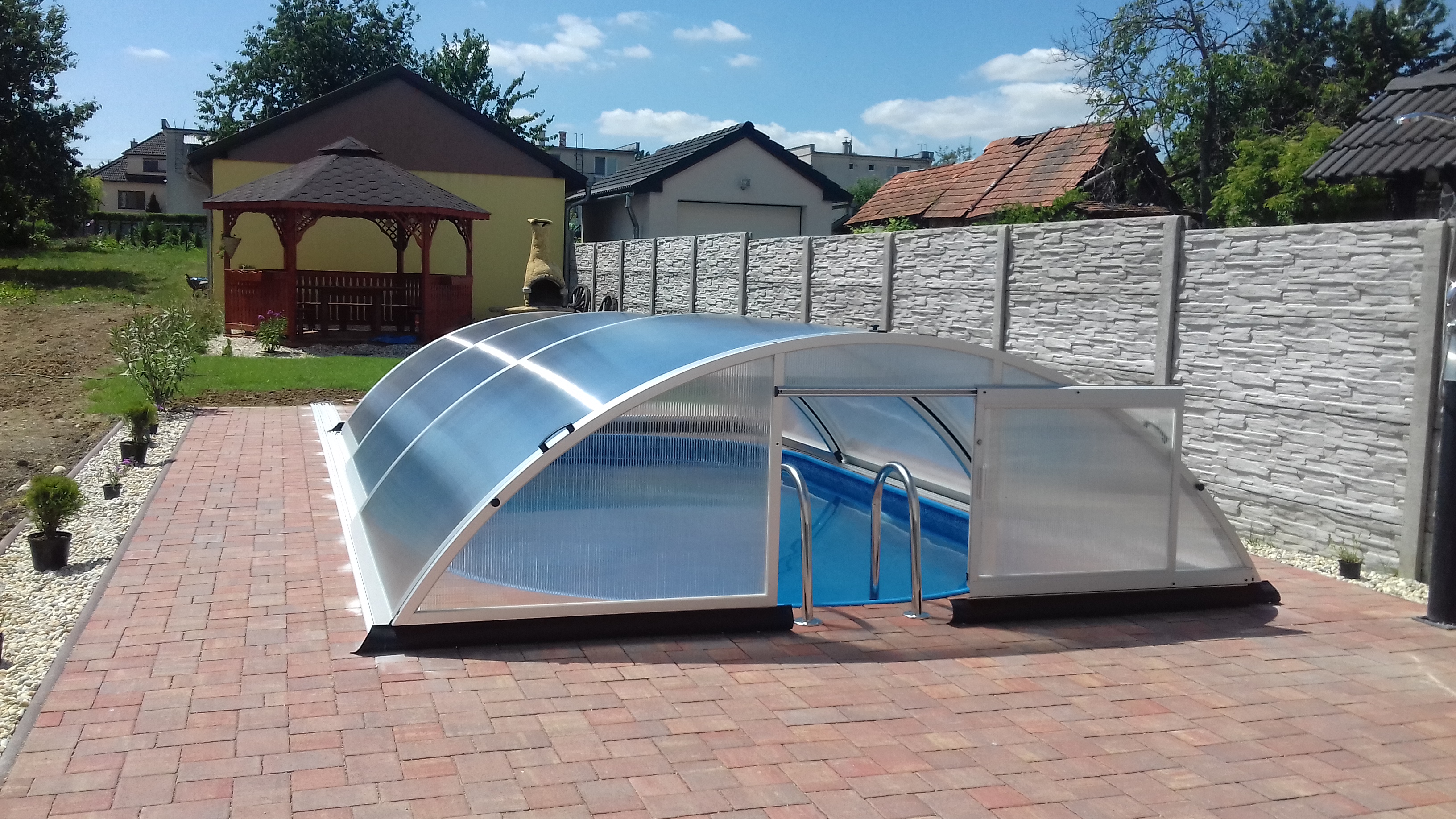 Павільйон TREND Azuro з торцевими дверима розміром 3.94х8.54х1.43м